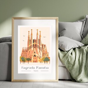 Impresión de Sagrada Familia, España #18 | Decoración de paredes | Póster | Póster para dormitorios | cartel de la vendimia