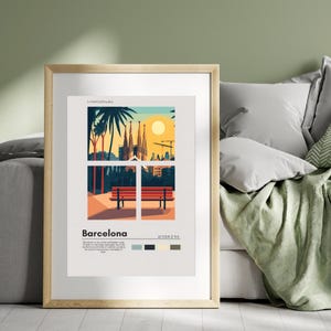 Impresión de Barcelona – España #22 | Decoración de paredes | Póster para dormitorios | cartel antiguo