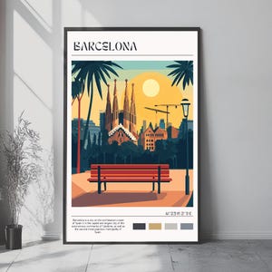 Impresión de Barcelona – España #15 | Decoración de paredes | Póster para dormitorios | cartel antiguo