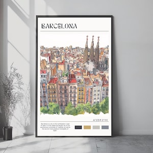 Impresión de Barcelona – España #23 | Decoración de paredes | Póster para dormitorios | cartel antiguo