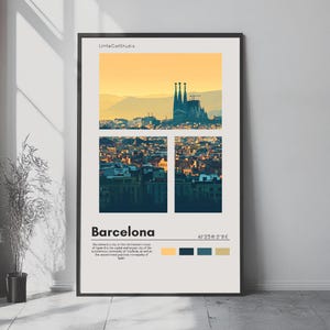 Impresión de Barcelona – España #21 | Decoración de paredes | Póster para dormitorios | cartel antiguo