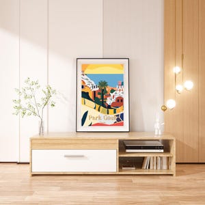 Impresión del Parque Güell, España #23 | Cartel minimalista | Decoración de paredes | Póster | Póster para dormitorios