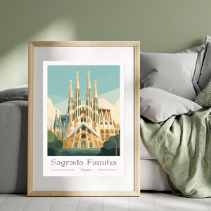 Impresión de Sagrada Familia, España #17 | Decoración de paredes | Póster | Póster para dormitorios | cartel de la vendimia