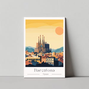 Impresión de Barcelona – España #1 | Decoración de paredes | Póster para dormitorios | cartel antiguo