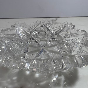 Antique vintage 1900’s American brilliant cut glass dish
