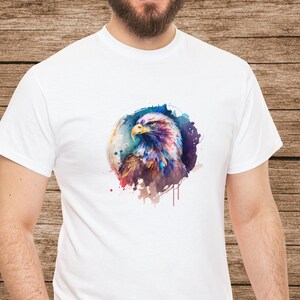 Bald Eagle Shirt, Eagle Lover T-Shirt, Majestic Eagle, Animal Lover Gift, Colorful Eagle, American Eagle, Wildlife Shirt, Outdoor Shirt