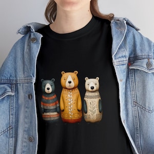 Cute Bears Shirt, Bear Friends, Bear Lover Tee, Animal Lover Shirt, Perfect Christmas Gift, Cute Animal Shirt, Gift For Her, Gift For Him