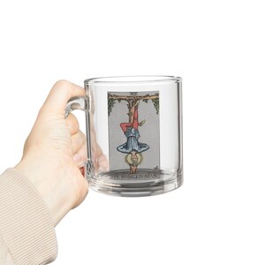 Tarot Card Glass Mug: Hanged Man Occult Decor
