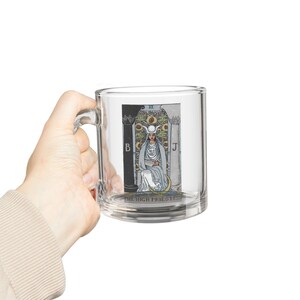 Carta de Tarô da Alta Sacerdotisa, xícara de café, caneca de chá, presente de adivinhação, bruxaria, decoração mística de cozinha