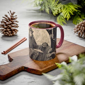 The High Priestess Tarot Mug, Mystical High Priestess Art: Sip in Enigmatic Elegance
