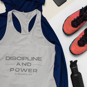 Discipline and Power-Women&#39;s Christian Tank- Ideal Racerback Tank