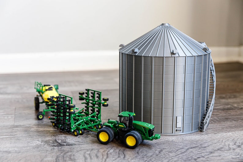 1/64 40,000 Bushel Grain Bin With Stairs 3d Printed Etsy