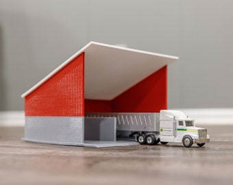 1/64 Toy Farm Commodity Shed Red & white