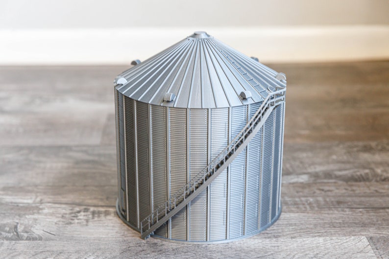 1/64 40,000 Bushel Grain Bin With Stairs 3d Printed Etsy