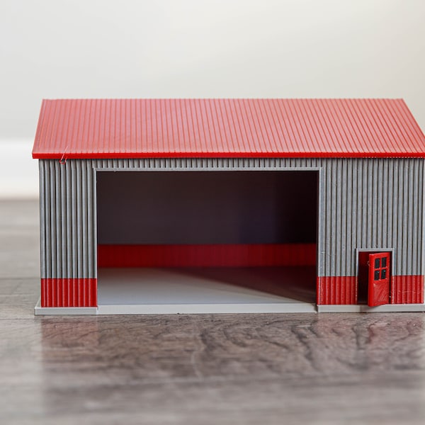 1/64 Toy Farm Shop Dark Red and Silver.