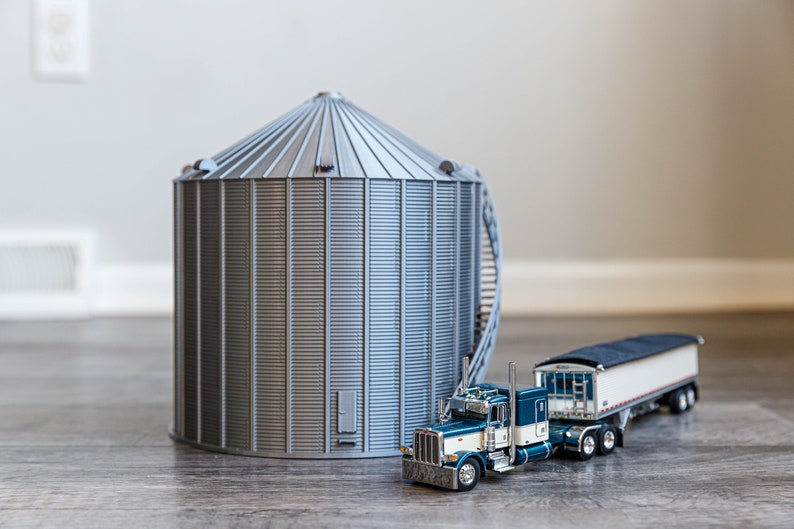 1/64 40,000 Bushel Grain Bin With Stairs 3d Printed Etsy