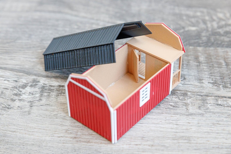 1/64 or 1/32 Lofted Mini Barn With Porch - Etsy