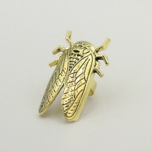 Cicada ring, bee jewelry, insect handmade ring, brass gift for girl, boho, vintage, Old money style, spring