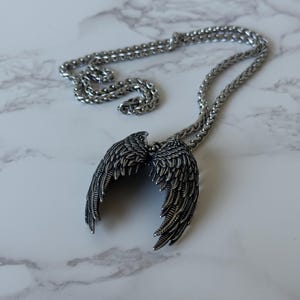 Engelsflügel-Anhänger, Flügel-Halskette, Biker, Walküre, Vogelflügel, Gothic, Wikinger, brutal, Punk, Frühling