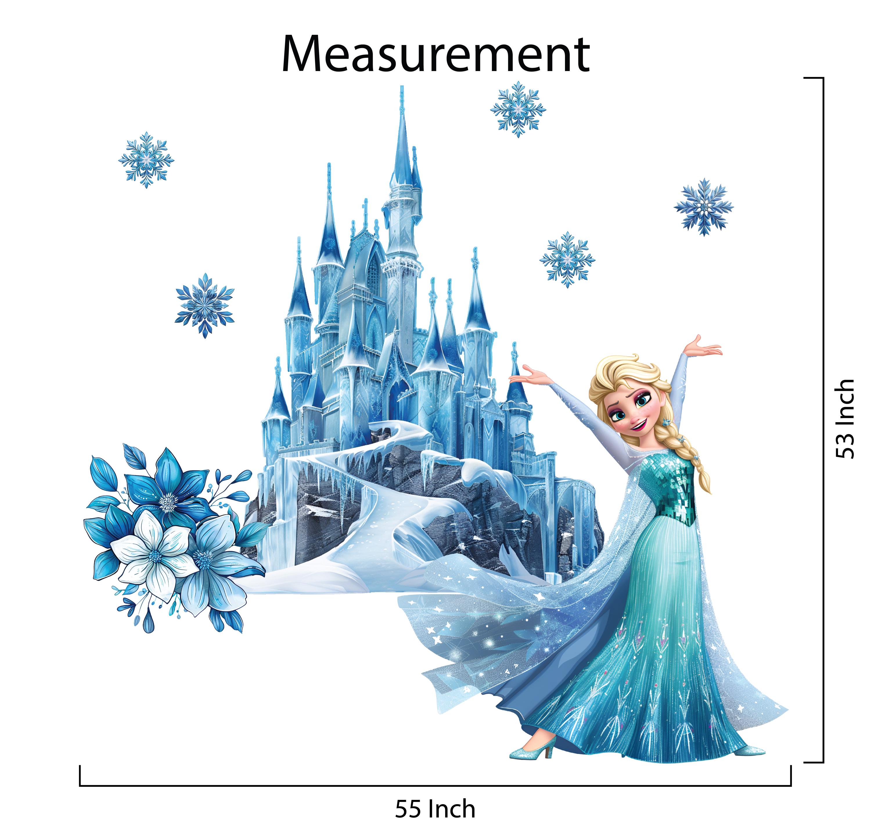 Elsa Sticker Princess Frozen Castle Wall Decal Disney-inspired Nursery ...