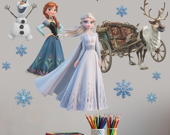 Frozen Wall Stickers Elsa and Anna Wall Stickers Disney Princess Decals Frozen Decals Olaf Frozen Wall Stickers for kids room