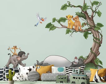 Lion King Wall Decal: Simba, Baloo & Friends - Nursery Decor
