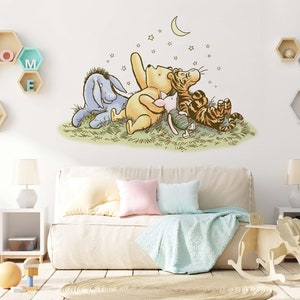 Winnie the Pooh Wall Decal Pooh with friends Disney Wall Art Classic Pooh Wall Decal for kids room Pooh Peel and Stick