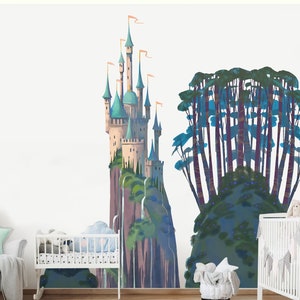 Removable Vinyl Decal Princess Castle Wall Decal Sticker Wallpaper ...