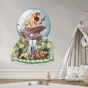 Hakuna Matata Decal Removable Jungle-Themed wall decal Disney Wall Decor for nursery Cartoon Character Wall Art Disney Fan Favorites