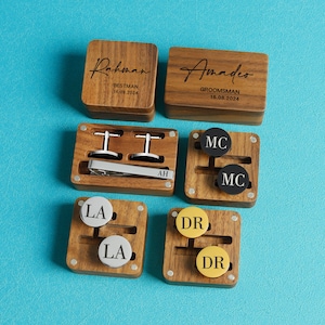 Personalized Groomsmen Gifts Cufflinks, Engraved Cufflinks, Groomsmen Proposal, Grooms man Cuff Links & Tie Clip Set, Best man Gifts