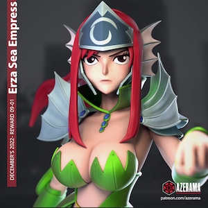 Erza Sea Empress 18yo STL For 3D Printing