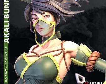 AKALI BUNNY 18yo STL for 3D Printing
