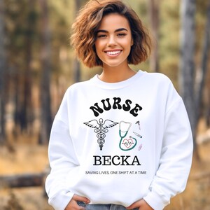 Personalisiertes Krankenschwester-Sweatshirt: Krankenschwester-Sweatshirt