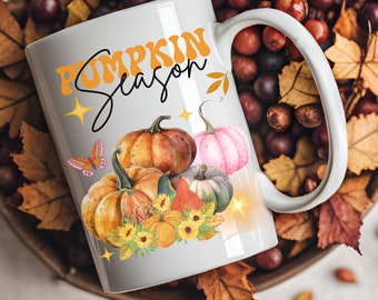 Tis The Season Pumpkin Mug, 11oz Pumpkin Season Mug, Hello Pumpkin Season, Fall Pumpkin Season, Spooky Halloween Season, Holiday Gift