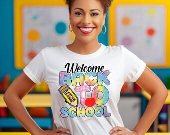 新学期の先生シャツ：おかえりなさいコットンTシャツ