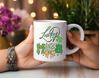 Tazza Lucky Mama Shamrock: tazza da caffè irlandese per il giorno di San Patrizio