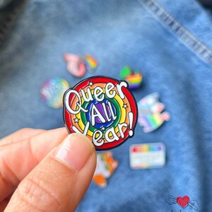 Queer All Year Pride Month Rainbow Pin Gift Pride Month LGBTQ Gay Pride Pin Love Pride Enamel Brooch Pride Pin Gift Queer Brooch for Shirt