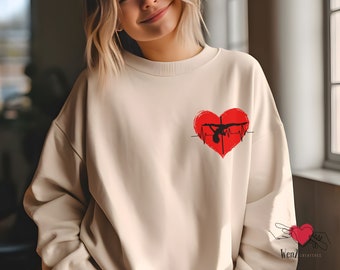 Pole Dancer Heartbeat Sweatshirt Gift Pole Dancing Birthday Gift Pole Fitness Shirt Aerial Fitness Gift Shirt Pole Dance Artist Gift Mom