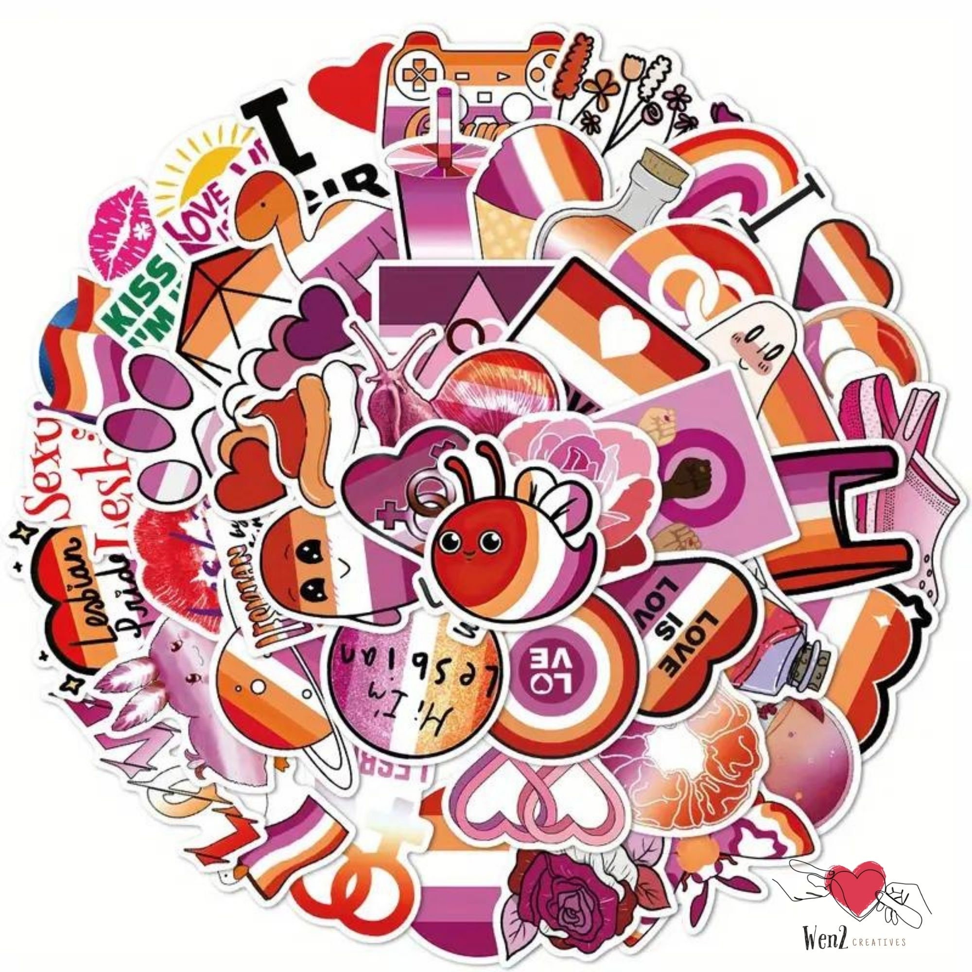 Bundle Lesbian Pride Month Sticker Decal Pride LQBTQ Sticker for ...