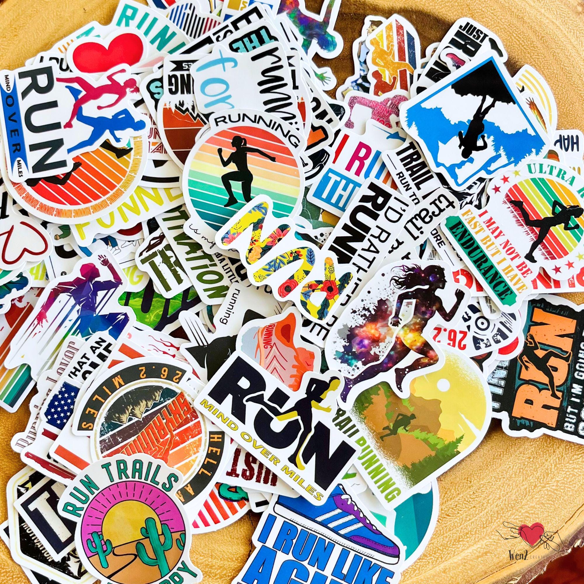 Fun Motivational Running Sticker Fit Runner Vinyl Decal Trail Run Meet ...