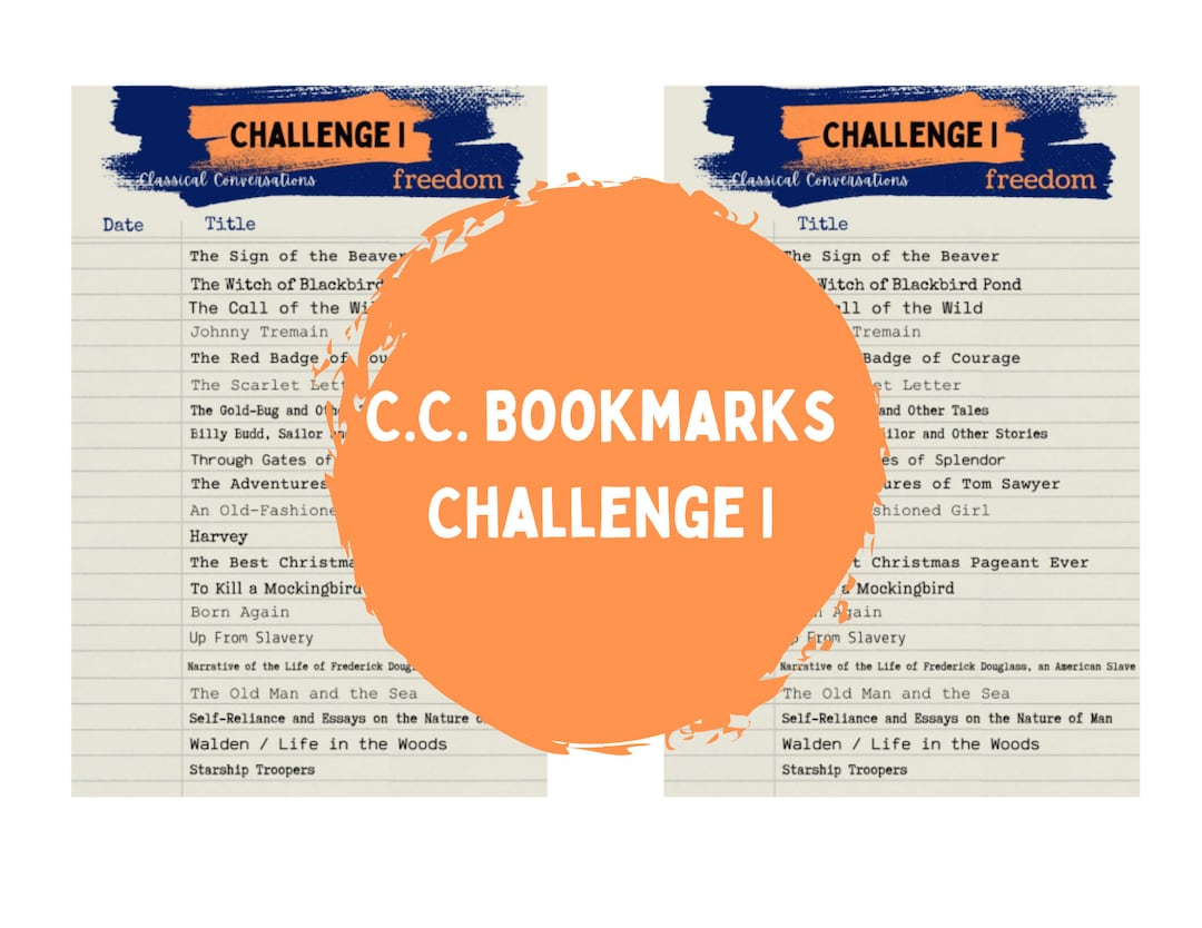 Classical Conversations Challenge I Bookmarks: Student Reading Log - Etsy
