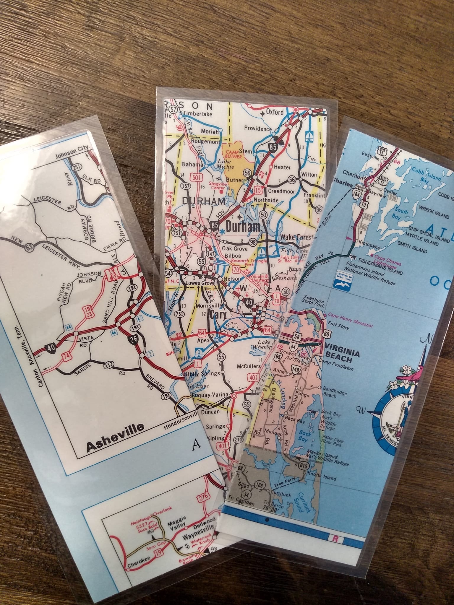 Vintage Map Bookmarks: Set of 3. USA Vintage Maps. Double-sided ...