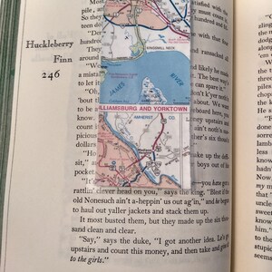 Vintage Map Bookmarks: set of 3. USA vintage maps. Double-sided & laminated.