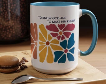 Inspirational Coffee Mug: To Know God - Accent Ceramic Mug