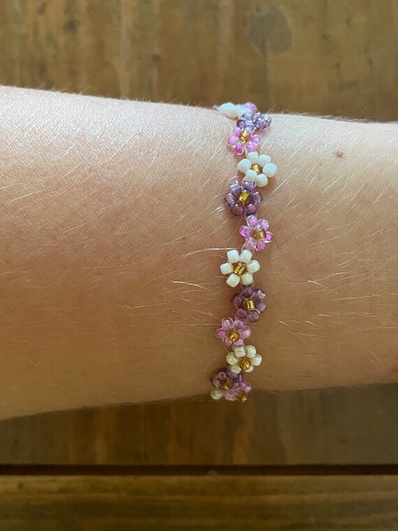 Zig Zag Daisy Chain Bracelet - Etsy