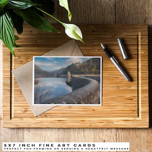 Carte postale Elan Valley matin - carte de voeux du pays de Galles - carte d'art gallois - Mini impression 5 x 7 Powys - photographie de paysage originale
