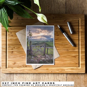 Carte de campagne de Corndon Hill - cartes postales du pays de Galles - carte de voeux beaux-arts - Mini impression 5 x 7 - photographie de paysage originale