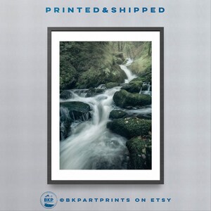 Hafod Estate Mossy Waterfall Print, Ceredigion Nature Photography, Framed Print Of Wales, Premium Quality Welsh Wall Art