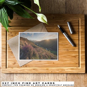 Carte postale Snowdonia Sunshine - carte de voeux du pays de Galles - beaux-arts nature - 5 x 7 petits caractères - photographie de paysage originale