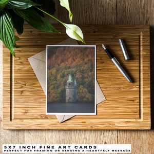 Carte postale automne lac Vyrnwy - cartes d'art du Pays de Galles - carte de voeux nature - Mini impression 5 x 7 - photographie de nature originale